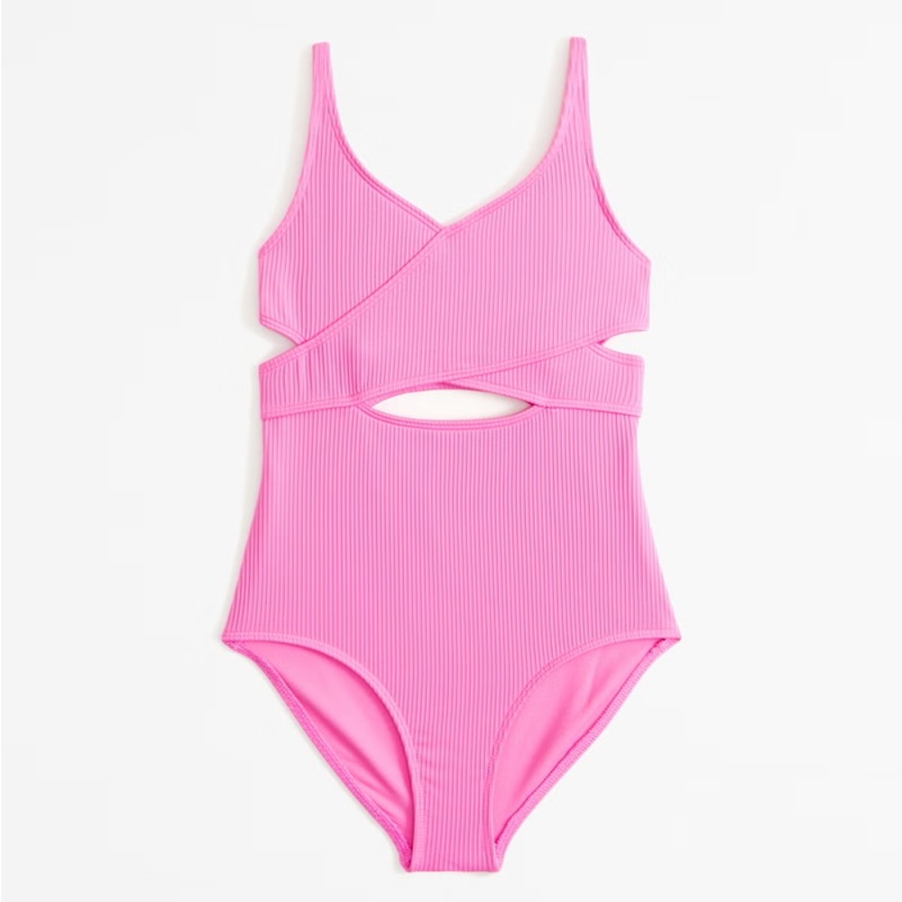 NWOT abercrombie kids low wrap one-piece swimsuit